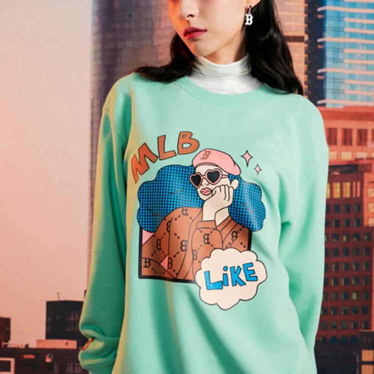 New MLB Sweatshirts Unisex Green 3AMTL0224-43MTL