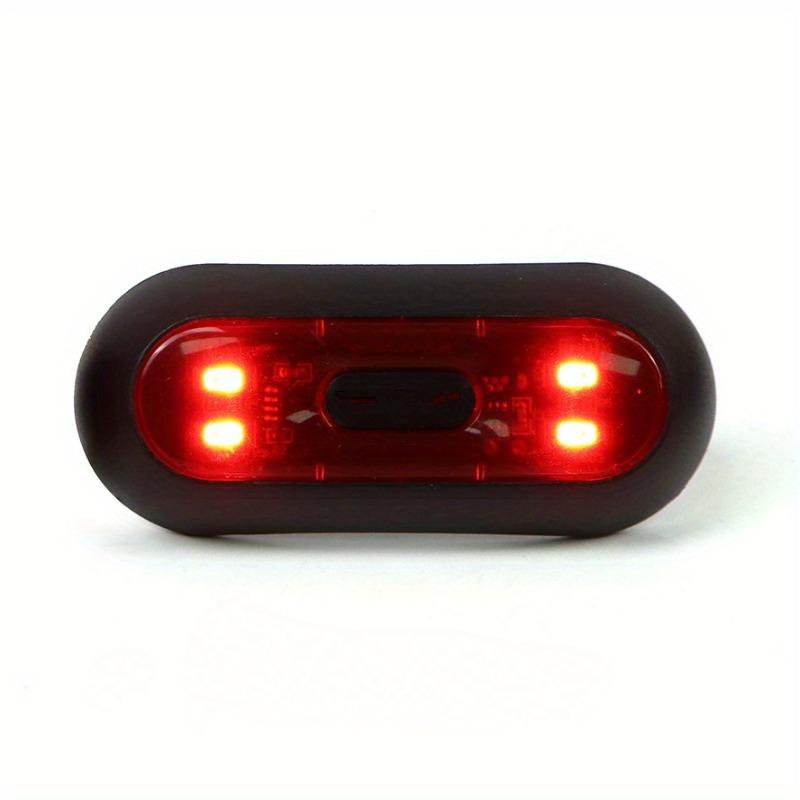 

Motorcycle Helmet Taillight USB Rechargeable Modified Bicycle Helmet Light Taillamp Safety Signal Warning Lamp LED Rear Lamps Black