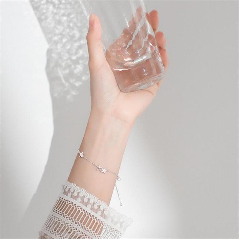 New Temperament Fashion Exquisite Starfish 925 Sterling Silver Jewelry Personality Universe Starry Popular Bracelets Sb223