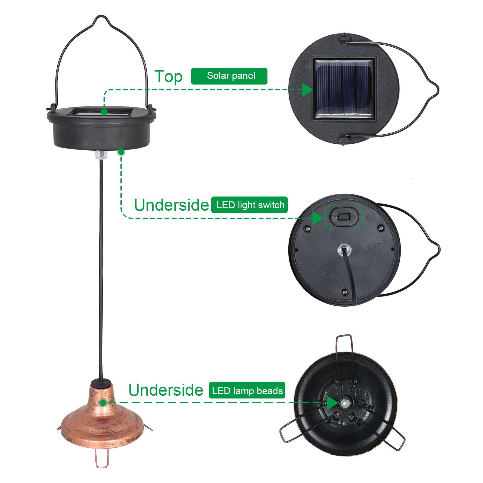 

Tomfeel сферическая солнечная лампа, подвесные солнечные фонари, металлические люстры, украшение для сада на открытом воздухе