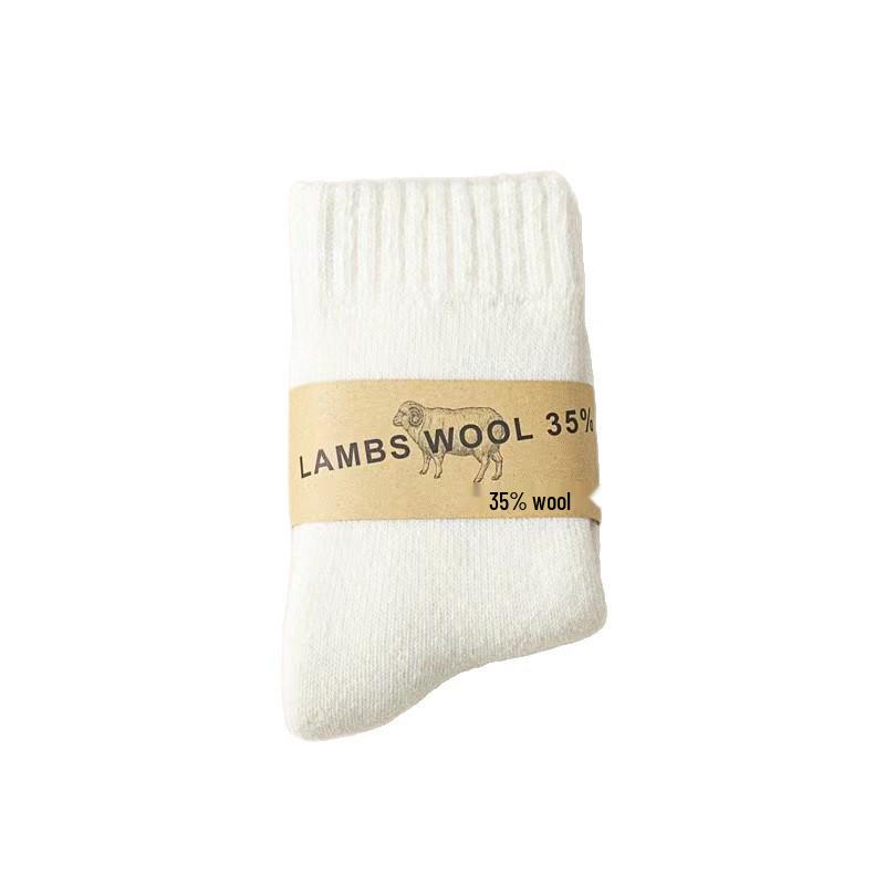 Rui Cai Çocuk Yünlü Orta Boy Polar Astarlı Çoraplar – Erkek ve Kız Çocukları İçin Sıcak, Kalın Kaşmir, İlkbahar, Sonbahar, Kış İçin Mükemmel