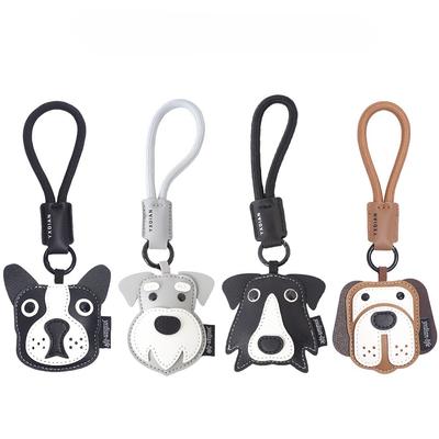  Adorables Porte-clés Chiots Lanière Durable PU de Haute Qualité Pendentifs Chien Cartoon Ornements de Sac à Main pour Femme