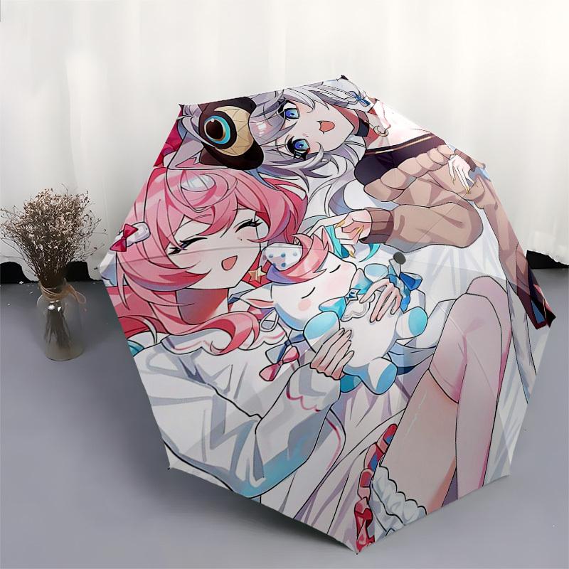 1 Stück Outdoor-Schirm mit niedlichen Anime-Charakteren - Automatisches Öffnen/Schließen, Tragbares 3-fach faltbares Design, 8-Speichen-Eisenrahmen - Perfektes Geschenk für Fans, Tr