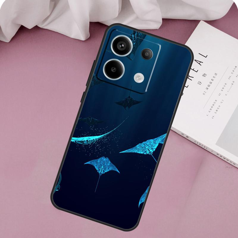 Animal Manta Ray Case For Xiaomi Redmi Note 13 14 12 11 10 9 15 Pro Plus Redmi 15 14C 10C 12C 13C 15C Cover
