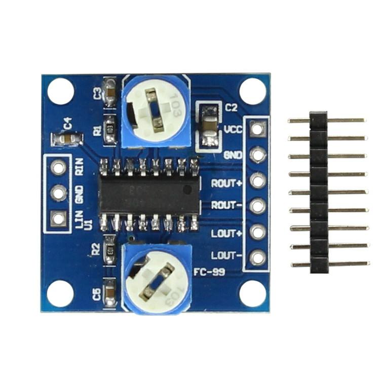 

PAM8406 Digital Amplifier Board with Volume Potentiometer Stereo Noiseless 2x5W Class D Amplifier Module 10*10*2 білий