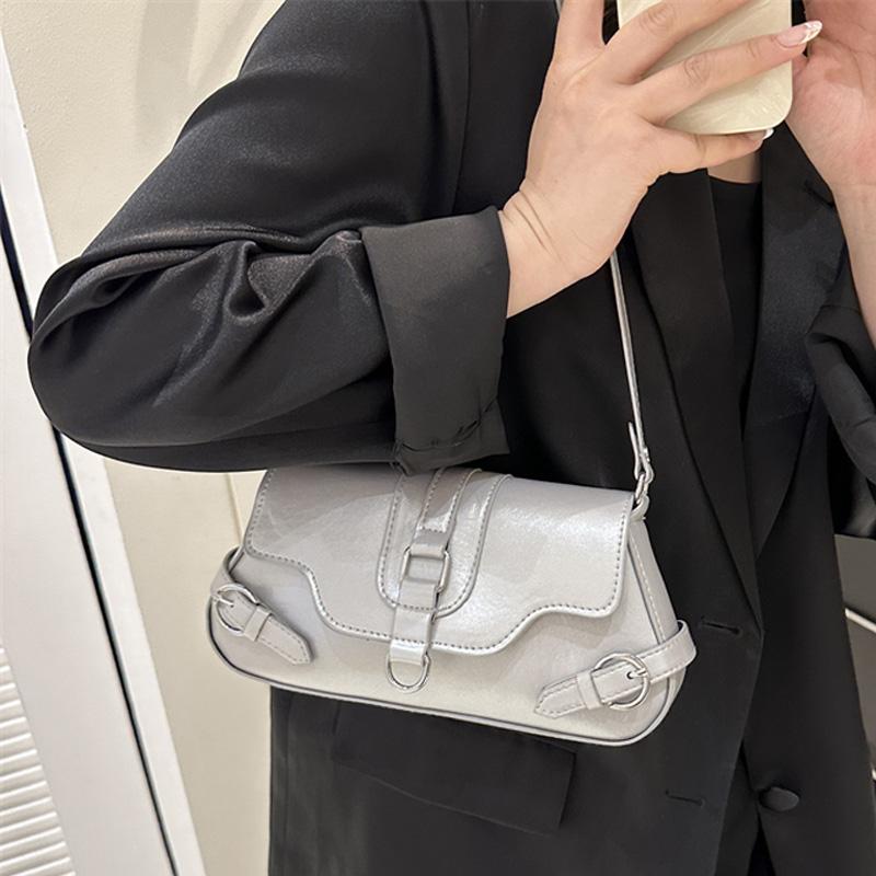 Französische Pendler-Achseltasche für Damen  Neue Vintage Personalisierte Motorradtaschen Luxus Designer Einfache Schultertasche