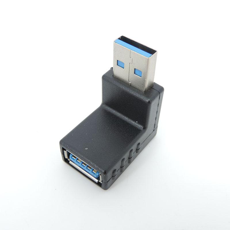 4types 1pcs USB 3.0 A Male to Female Adapter Connector converter plug cable Adapters90 Degree Angle Coupler For Laptop PC
