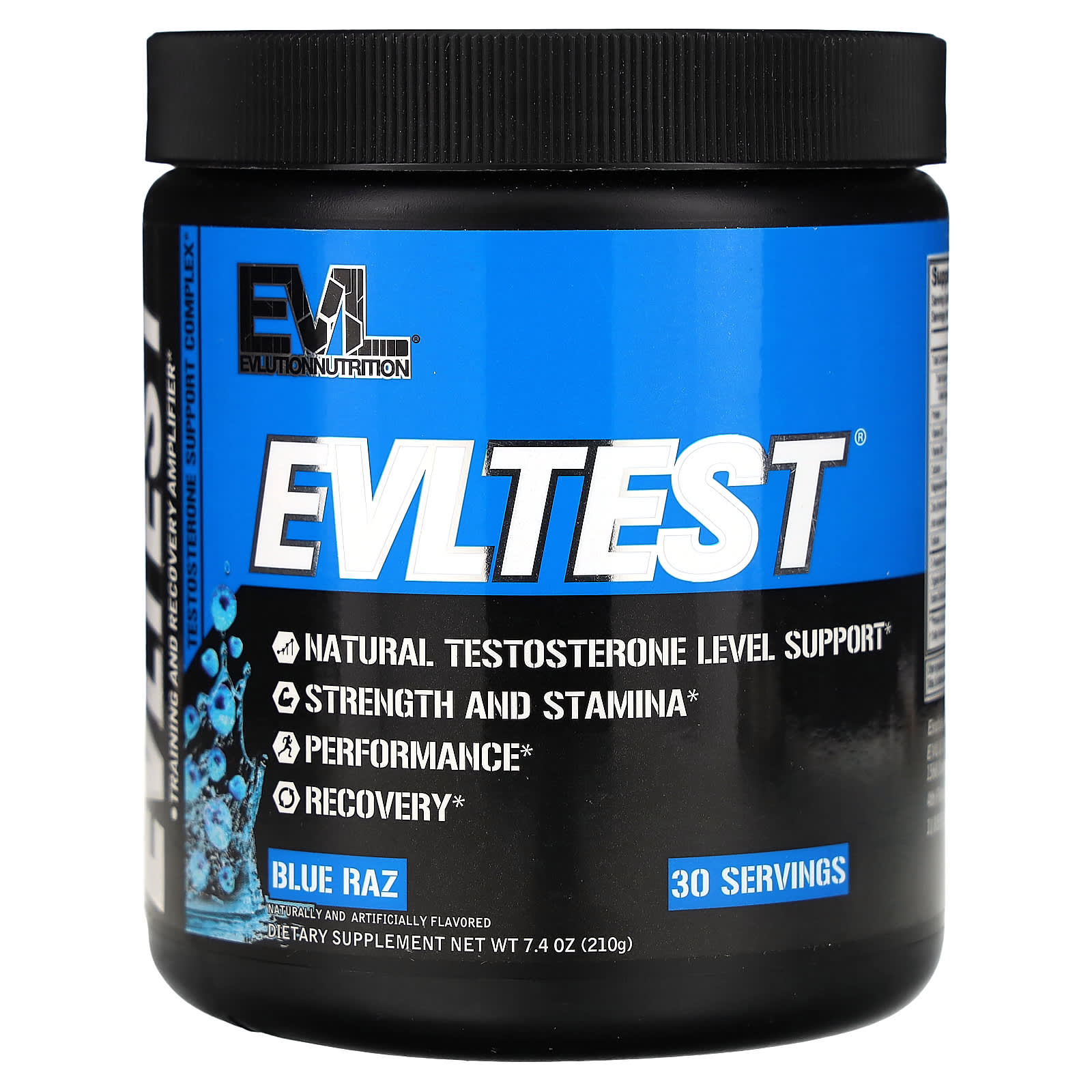 

EVLution Nutrition, EVLTest, Блакитна малина, 7,4 унції (210 г)