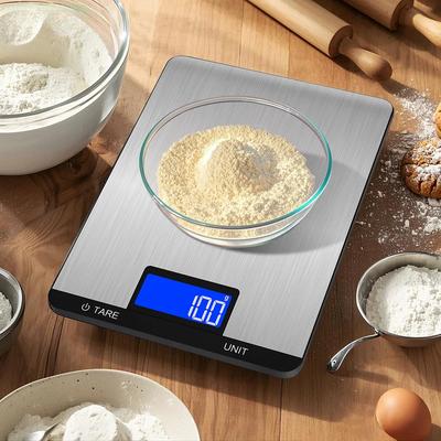 FODWET Digital Kitchen Scale with Large Platform - 22lb/10kg Precision Food Scale with 1g Accuracy & Tare Function, Multifunctio