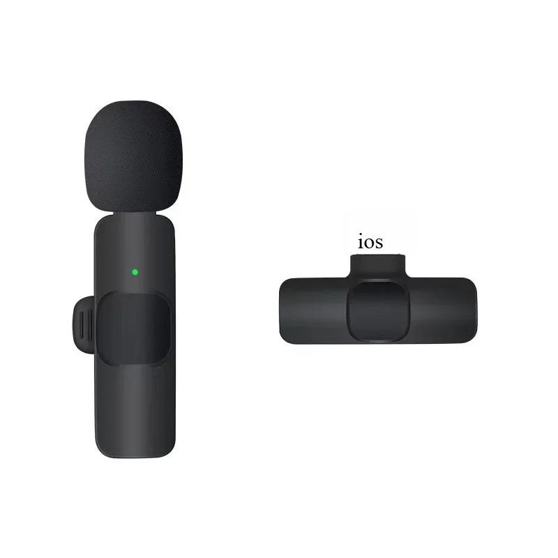 

Wireless Lavalier Microphone Mini Portable Noise Reduction For Live Broadcast Gaming Audio Video Recording For Iphone Android 1in1 for ios