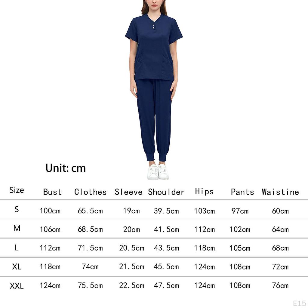 Care Peeling Set, Work Clothes, Soft, Breathable, Elastic Waist, Nurse Clothing, Top And