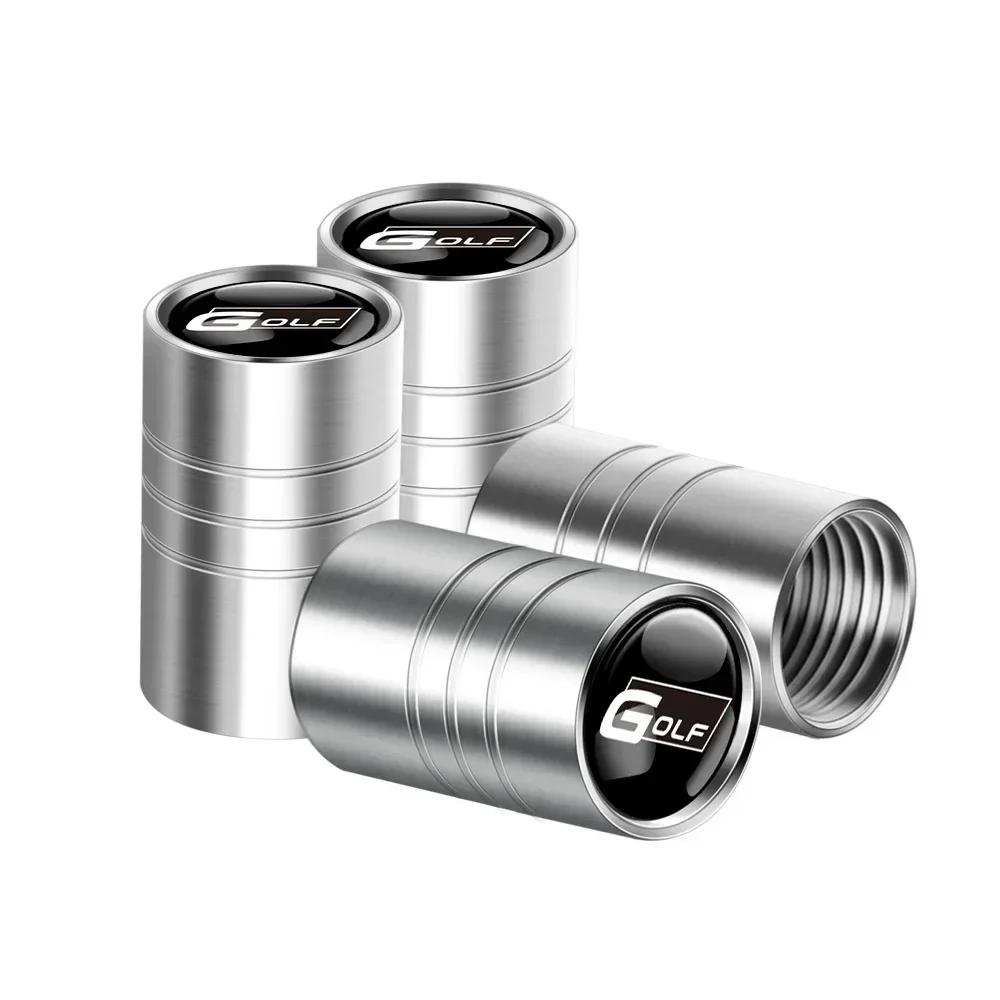 For Volkswagen VW GTI R Golf 5 7 6 4 Polo Tiguan Passat Jetta Lavida Car Styling 3D Metal Wheel Tire Valve Stem Caps Accessories HB432