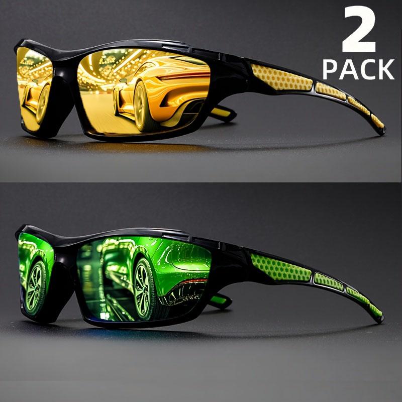 2pcs Fashion Sports Sunglasses Polarized UV Protection Personalized Glasses Fishing Goggle Men's and Women's UV400 Eyewear