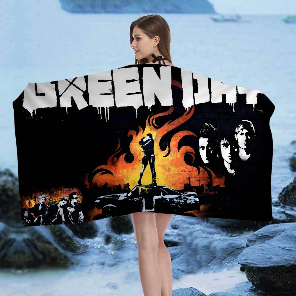 Classic Band G-Green D-Day Microfiber Beach Towel Absorbent Quick Dry Soft Yoga Swimming Resort Mountain Climbing Towel