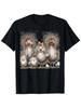 180g Eagerlys Vintage Funny Chicken Family T-Shirt - Colorful Cartoon Chicken Pr