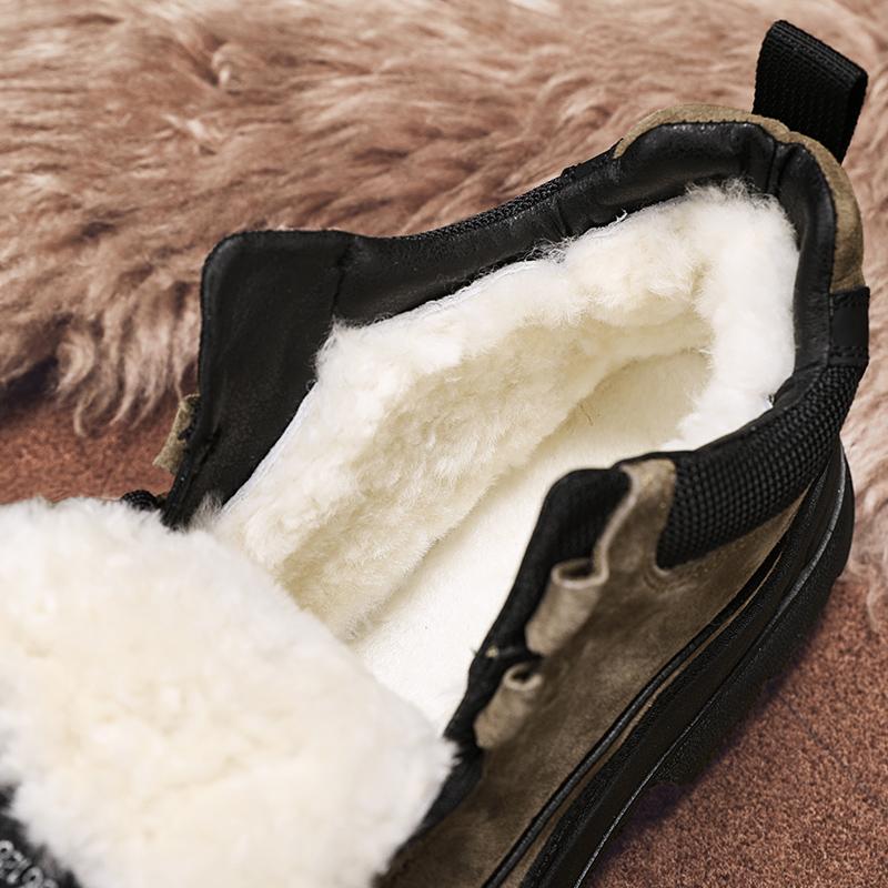 Fashion New Men's Winter Snow Boots Waterproof Leather Sports Super Warm Men's Boots Outdoor Men's Hiking Boots Work Travel Shoes