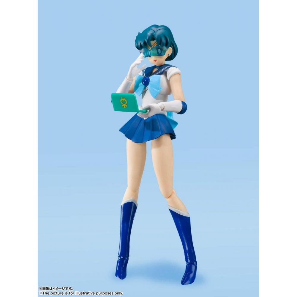 BANDAI SPIRITS S.H.Figuarts Sailor Moon Sailor Mercury -Animation Color Edition- (Resale version) Approx. 140mm PVC&ABS painted movable figure
