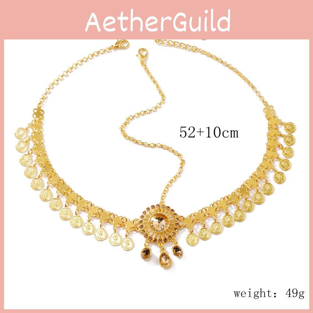 Simulation Crystal Elegant Decoration Gold Women Headwear With Design Tassel