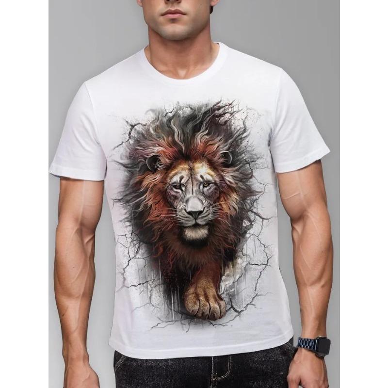 

Мужская футболка с коротким рукавом и круглым вырезом с мультяшным принтом, летняя XS