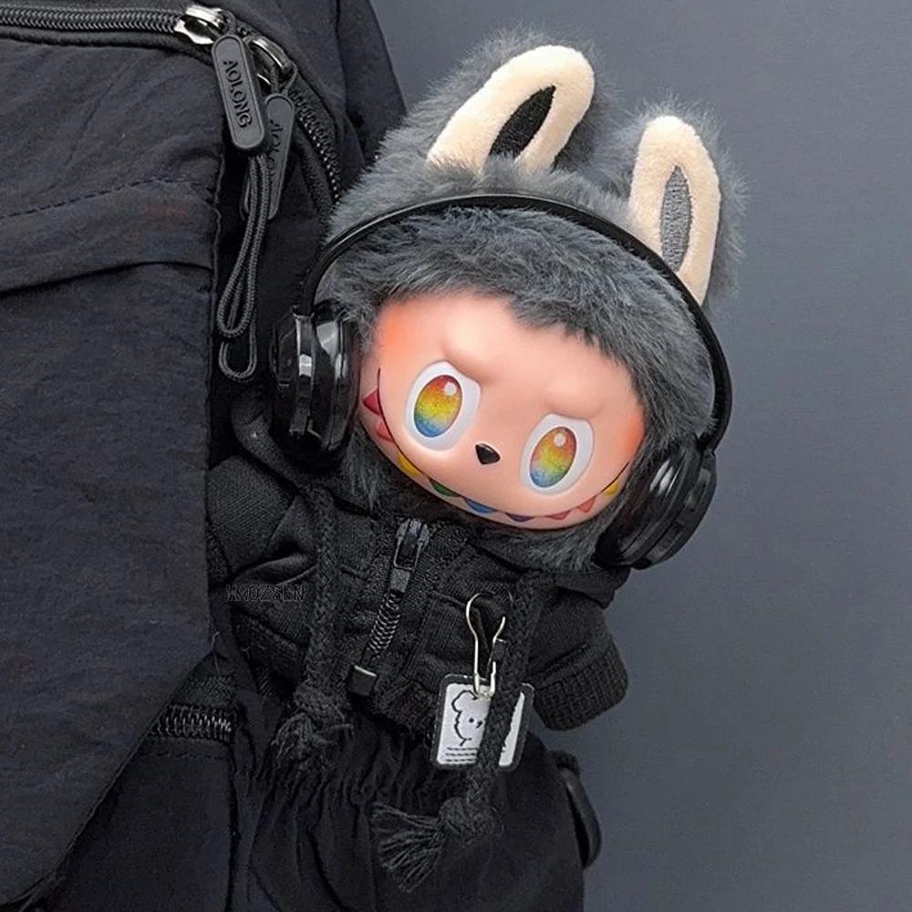 Black Casual Hoodie Black Suit Fashion Sweatshirt Jacket Lovely Outfit Gifts Cool Doll Clothes for Labubu Big Into Energy Series