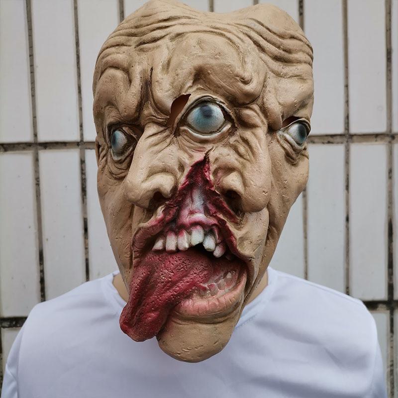 Resident Evil Blood Zombie Mask With Three Eyes For Halloween Horror Props Event