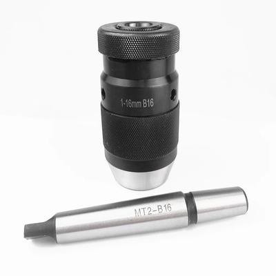 Mandril de broca de torno sem chave B16 1-16 mm MT2-B16 Mandril de broca de aperto automático de eixo HT2942