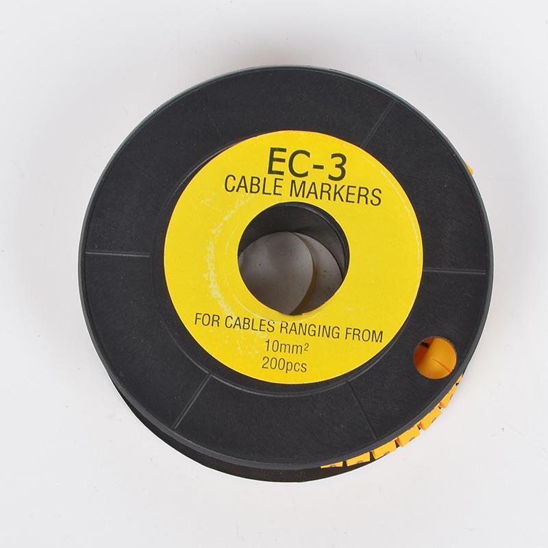 PVC Electrician's Number Tube: EC Series Identification Sleeve for 4 Square Special-Shaped Wire