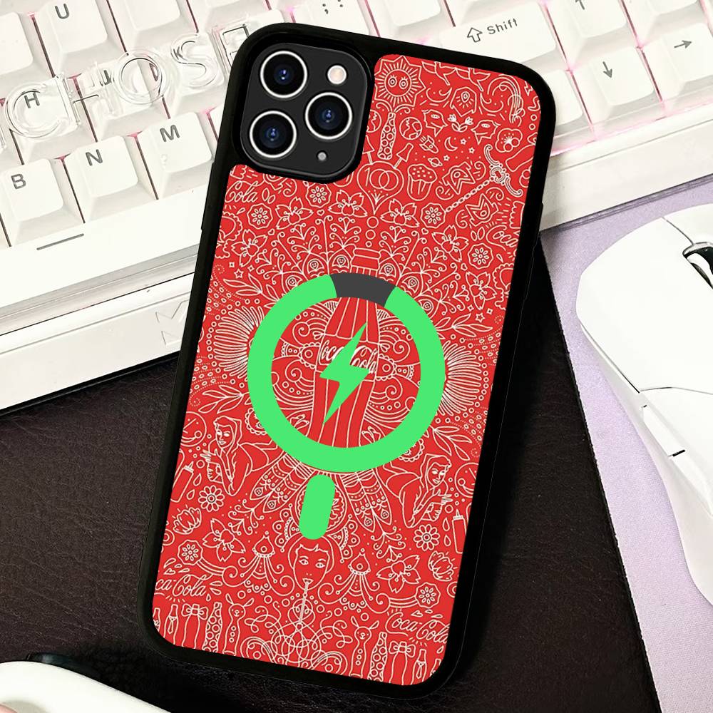 Hot C-Coca Drinks C-Cola For Magsafe Magnetic Wireless Phone Case For IPhone 17 Pro 16 15 14 Plus 13 12 11 Pro Max