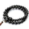 Men's Buddhist Prayer Beads, Double Strand, Made In Kyoto, Odamaki Wood, Jodo Sect, Funeral, Buddhist Altar, Mourning, Wake, Grave Visit, Memorial
