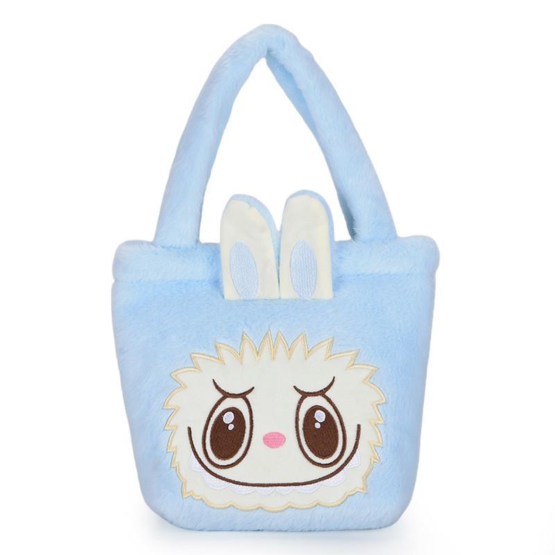 Cute Cartoon Plush Handbag For Kids Large Capacity Lightweight Stylish Nylon Bag