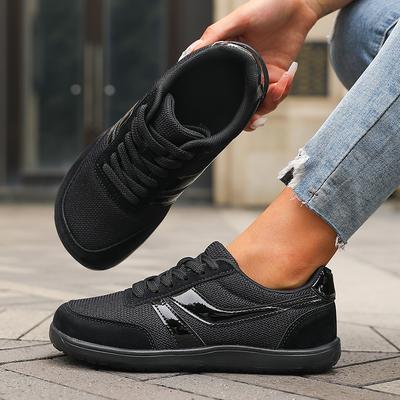Women's Shoes Sneakers Wide Toe Barefoot Casual Wide Last Fashionable Canvas Black Flat Board Shoes Breathable Mesh Men's Shoes