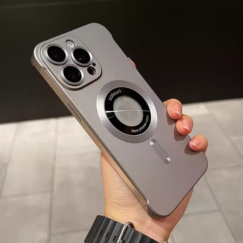 Apple 16proMax Magnetische Ladehülle mit fehlendem Etikett Anwendbar für IPhone15 Ultradünne Randlose 14 Schutzhülle