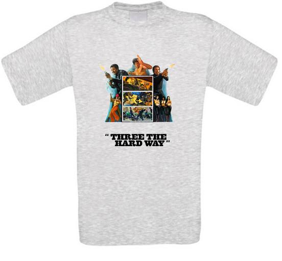 Three the Hard Way Three Ice Cold Professionals Blaxploitation T-Shirt All Sizes XXXXL
