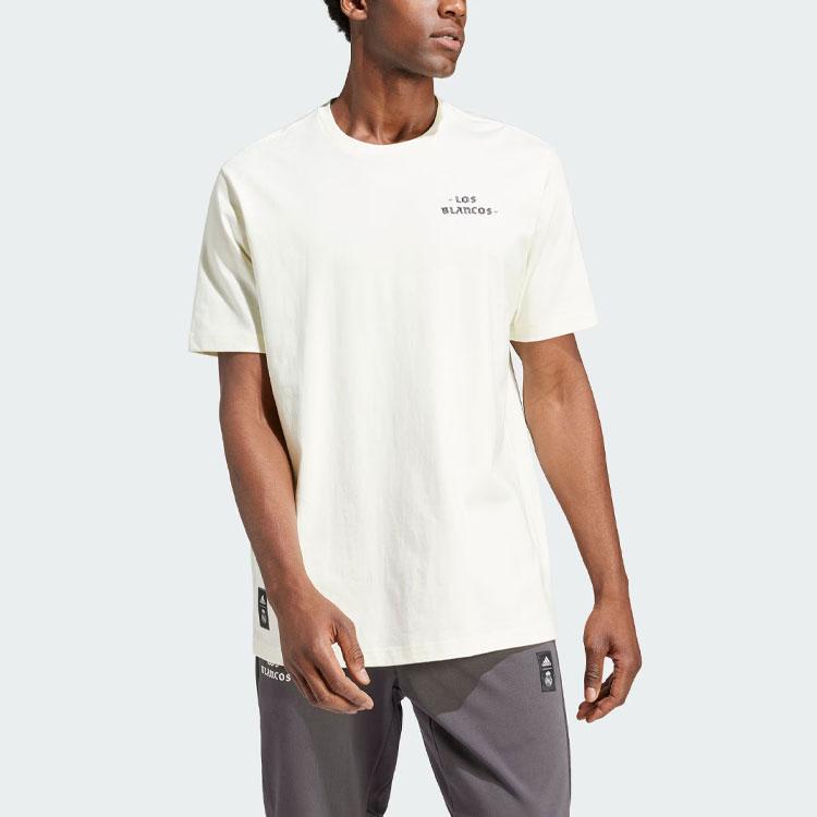 Adidas Real Madrid Cultural Story Tee With Letter Print Men Tops Off-White IU2074