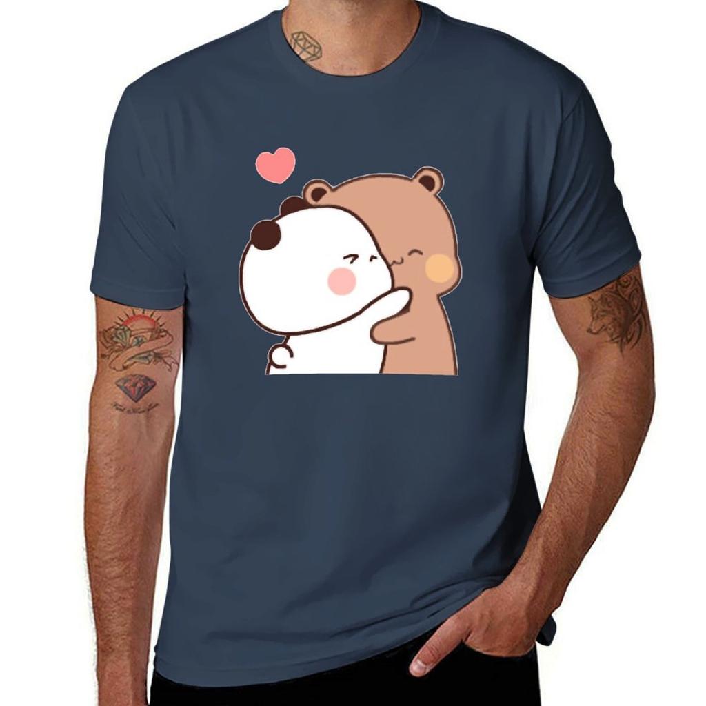 Bubu Dudu Cute Couple Cartoon Tshirt Lightweight Basic Short Sleeve Shirt