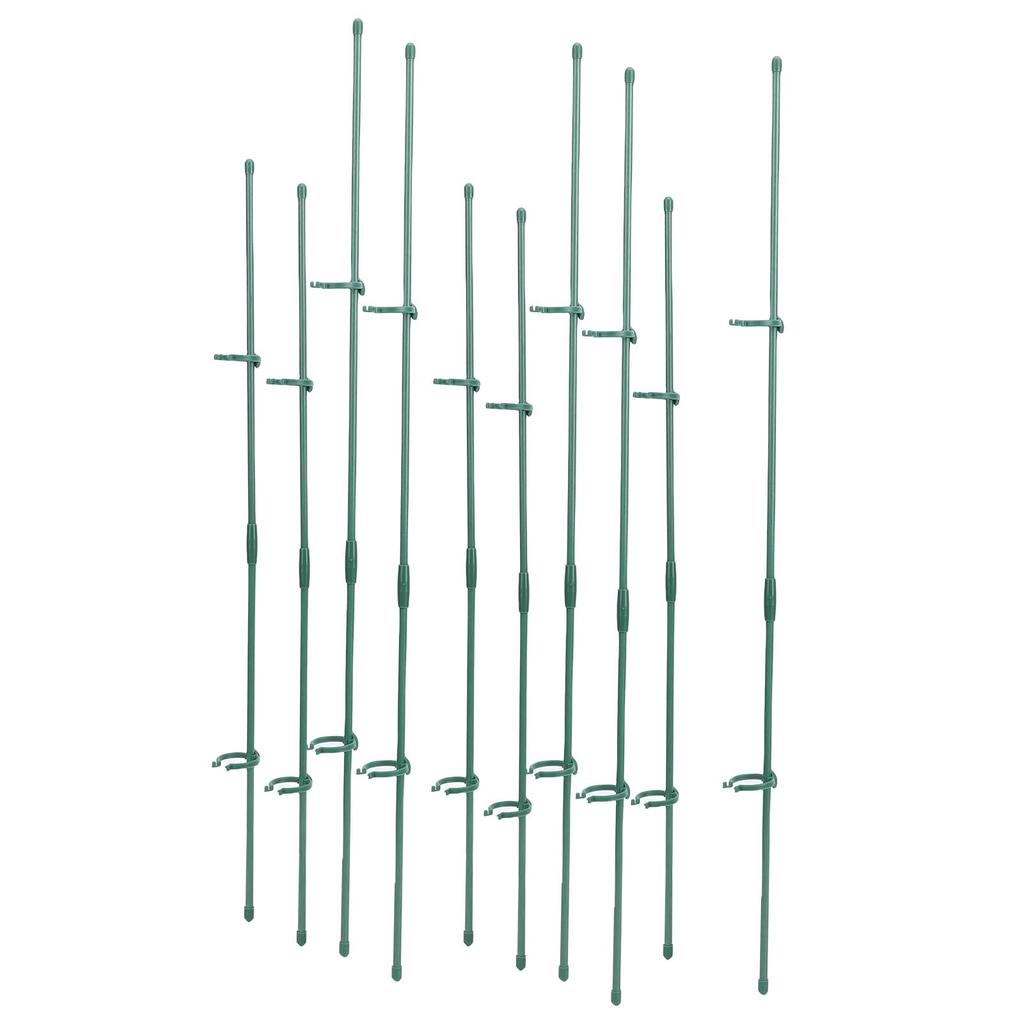 Kit di Pali di Supporto per Piante, 10 Pezzi 40cm 30cm Pali di Supporto per Piante da Giardino con 20 Pezzi Fibbie e 10 Pezzi Tubi di Collegamento per Supportare Pomodori,