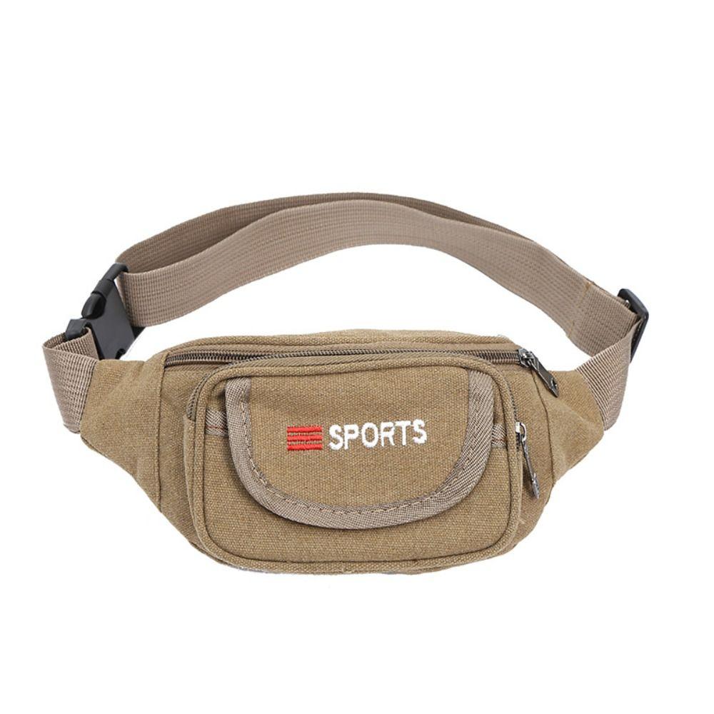 Canvas Waist Fanny Pack Large Capacity Climbing Belt Bag Men Molle Pouch  Outdoor Sports