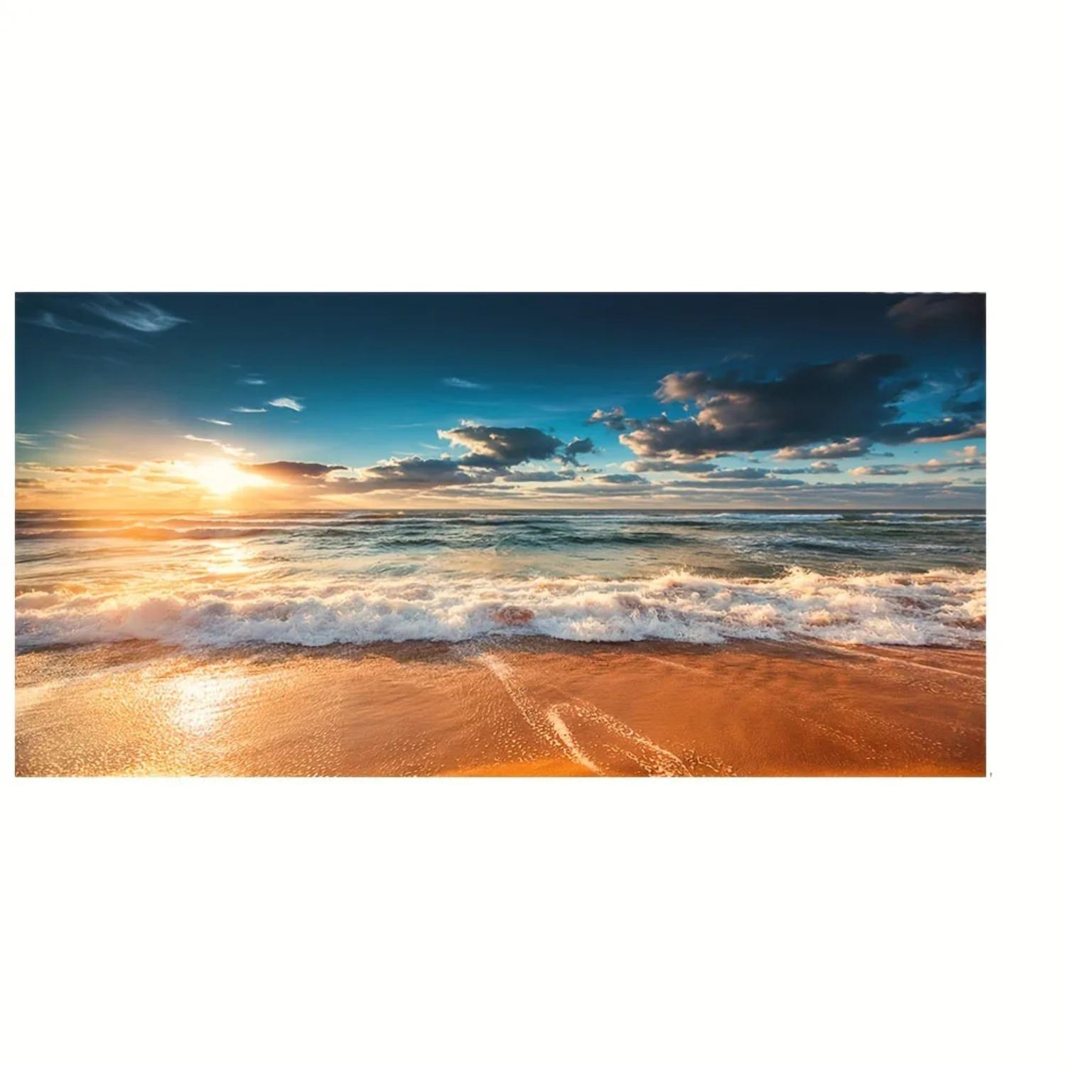 

Beach Sunset Wall Art Плакати Великий Пейзаж Картини на полотні Друк Скандинавські Настінні Прикраси Картина Для Домашнього Декору 30x60cm No Frame