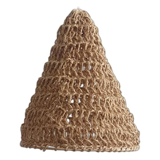 Hemp Rope Lampshade Tapered Woven Pendant Light Shades Rustic Boho Hand-woven Lamp Cover