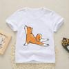 2025 New Fashion Cute Shiba Inu Girls Boys Print T Shirt Tops Kids Funny Clothes Cartoon Children Round Neck New Tshirt