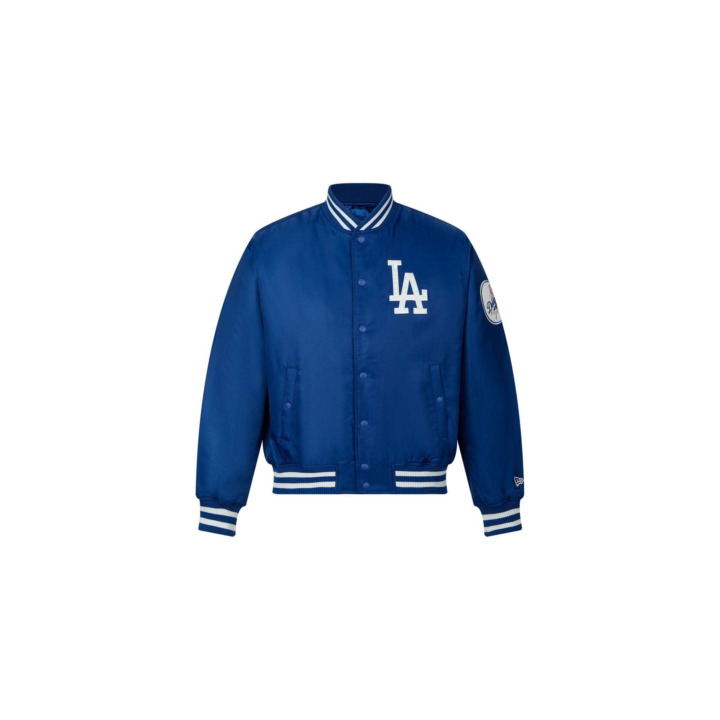 New Era Осень/Зима 25 MLB Лос-Анджелес Доджерс Логотип на рукаве Тканая куртка с длинным рукавом Унисекс Куртка 14856296 S blue
