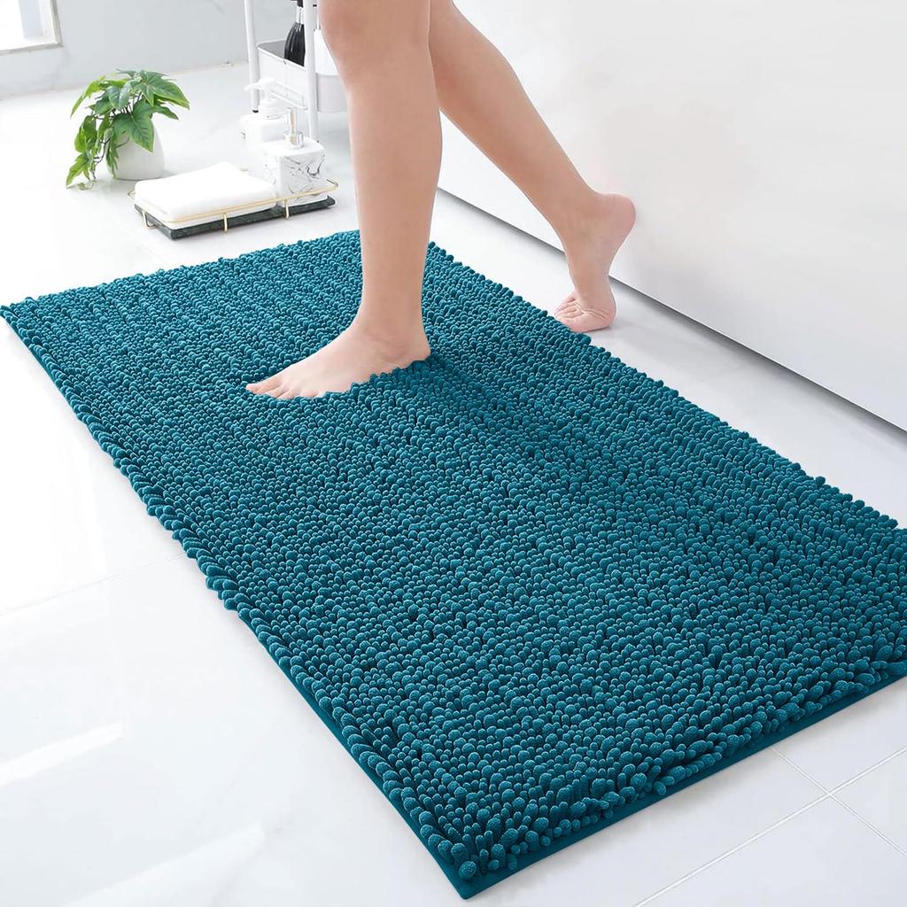 Kitinjoy Chenille Badezimmermatten Extra Dick Saugfähig Rutschfest Badeteppiche Maschinenwäsche Plüsch Teppich Wohnzimmer Luxus Bodenmatten
