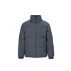 Down Jackets Unisex Gray Stand Collar Moderate Puffer Jacket UCJ144-GDA