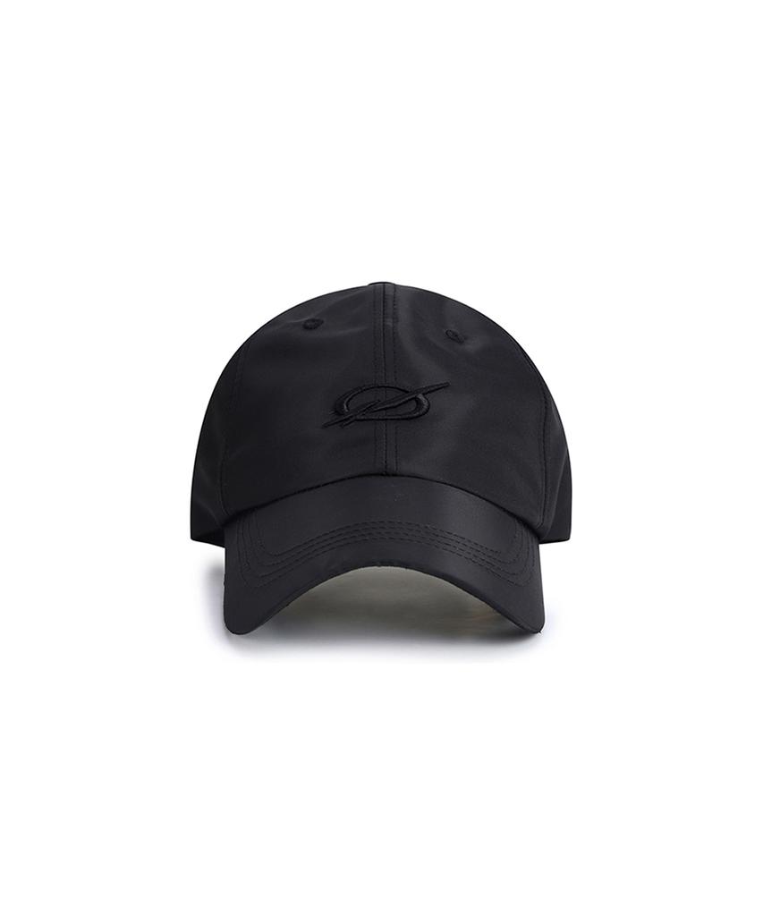 51Peosenteu Shiny Logo Embroidery Cap - Black