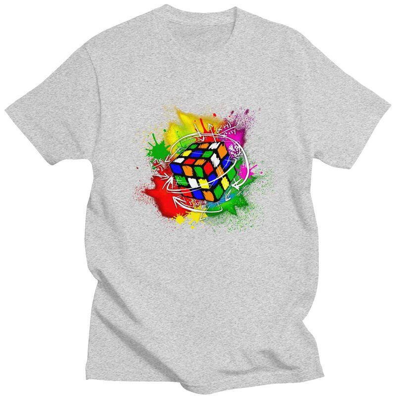 Custom Cool Vintage Rubix Rubiks Cube Math Lover T Shirt Men 100 Cotton Tshirt Casual Tees Streetwear Tshirt