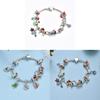 Christmas Snowman Deer Charm Bracelets Zinc Alloy Holiday Gift For Men Women