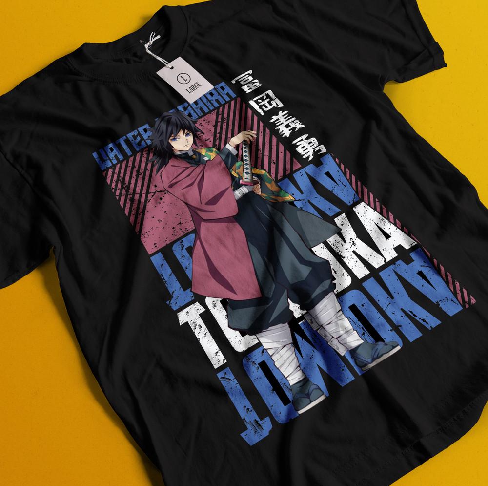 

Demon Slayer Shirt Tomioka Giyu Tshirt Tanjiro T-Shirt Muzan Doma Kokushibo Tee 2XL