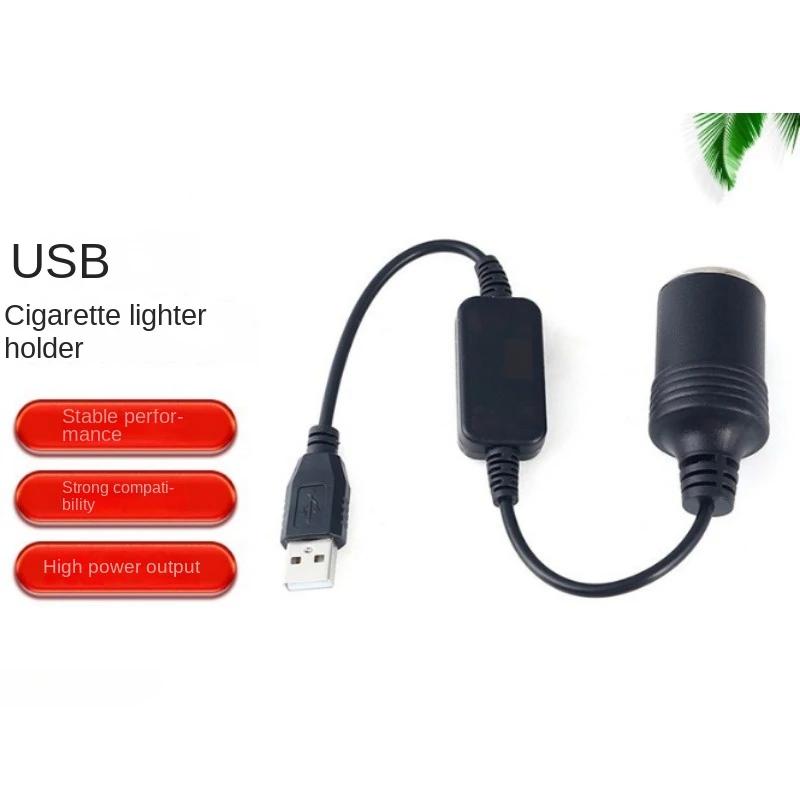 1PC 5V 2A USB Male to Female Adapter Converter Car Electronics Accessory - USB to 12V Cigarette Lighter Socket