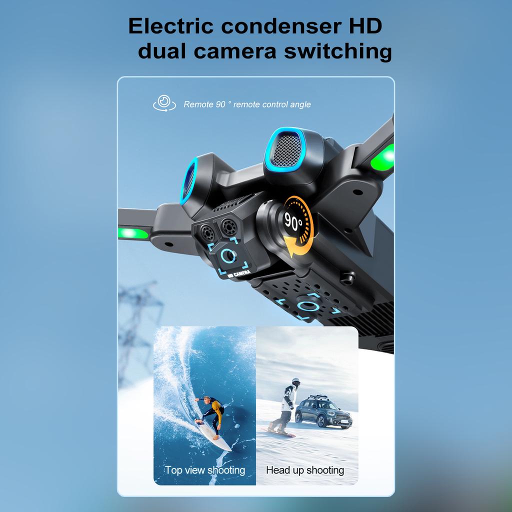 Remote Control Drone with Camera 6K Dual Camera Foldable Drone Obstacle Avoidance Brushless Motor