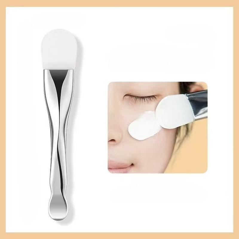 Double head silicone  beauty tool  facial mask brush facial mask brush face cleaning scraper daub type mud film special brush